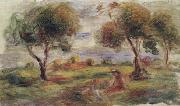 Pierre Renoir Landscape with Figures at Cagnes oil painting on canvas